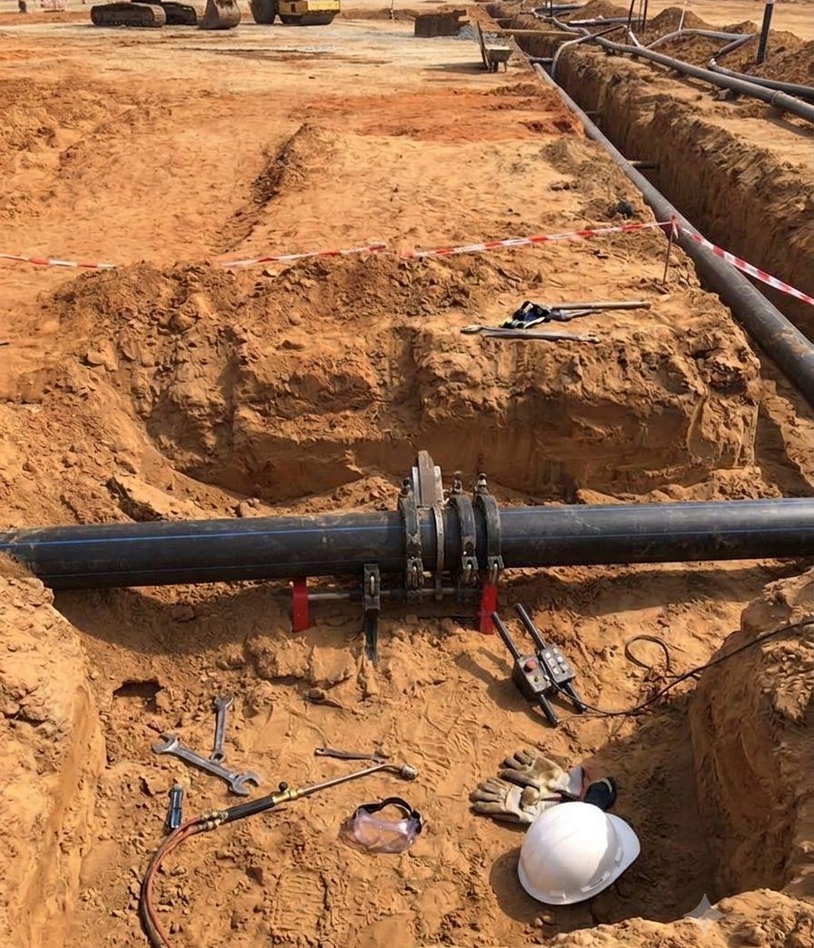 Travaux d'enfouissement de réseaux et canalisations par Smart Builds au Bénin